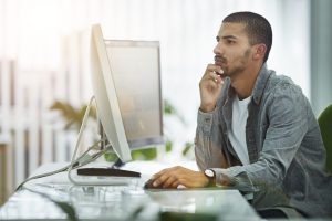 Man-at-desk